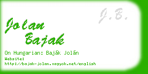 jolan bajak business card
